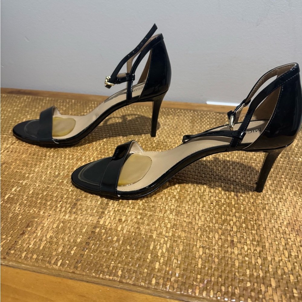 Michael Kors Black Patent Strappy Heels